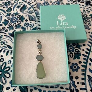 Lita Sea Glass Jewelry Three Tiered Necklace Pendant